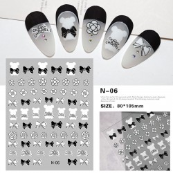 3D-N06   10pcs/lot Chanel Nail Stickers