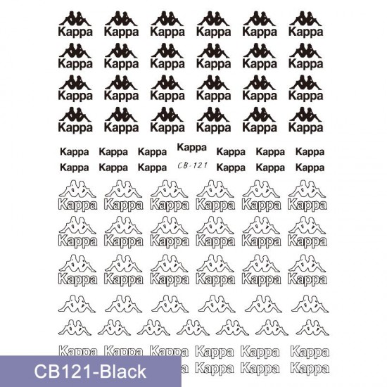 CB121-Black   10pcs/lot Kappa Nail Stickers