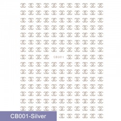 CB001-silver  10pcs/lot Chanel Nail Art