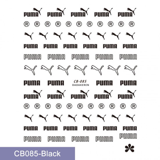 CB085-black  10pcs/lot Puma Nail Art