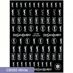 CB092-white  10pcs/lot YSL Nail Art