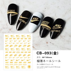 CB093-gold  10pcs/lot Nike Nail Art