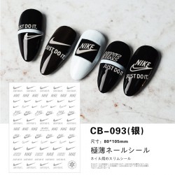 CB093-silver  10pcs/lot Nike Nail Art