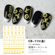 CB113-gold 10pcs/lot LV Nail Art