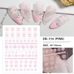 CB114-pink  10pcs/lot Chanel Nail Art