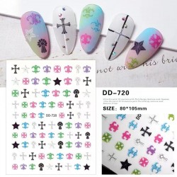 DD720  10pcs/lot Chrome Hearts Nail Art