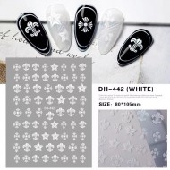 DH442-white  10pcs/lot Chrome Hearts Nail Art