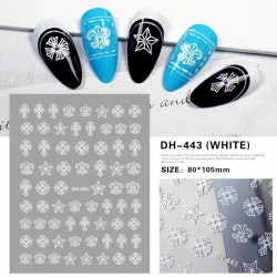 DH443-white  10pcs/lot Chrome Hearts Nail Art