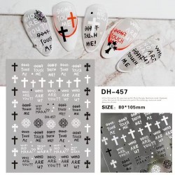 DH457  10pcs/lot Chrome Hearts Nail Art