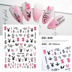 DD648   10pcs/lot Playboy Nail Stickers