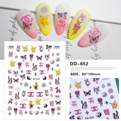 DD652   10pcs/lot Chanel Nail Stickers