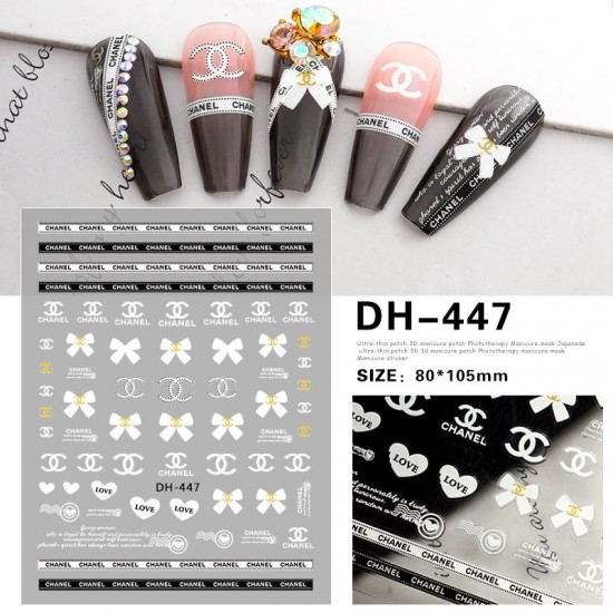 DH447   10pcs/lot Chanel Nail Art