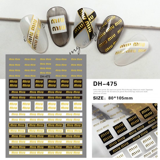 DH475  10pcs/lot MIU Nail Art