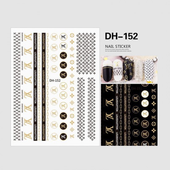 DH152   10pcs/lot LV Nail Stickers