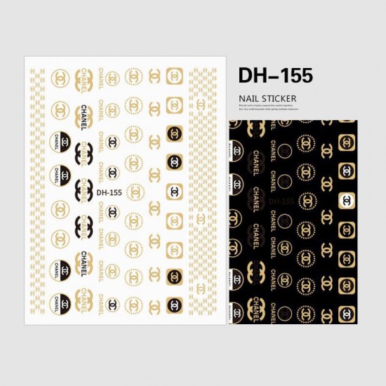 DH155   10pcs/lot Chanel Nail Stickers