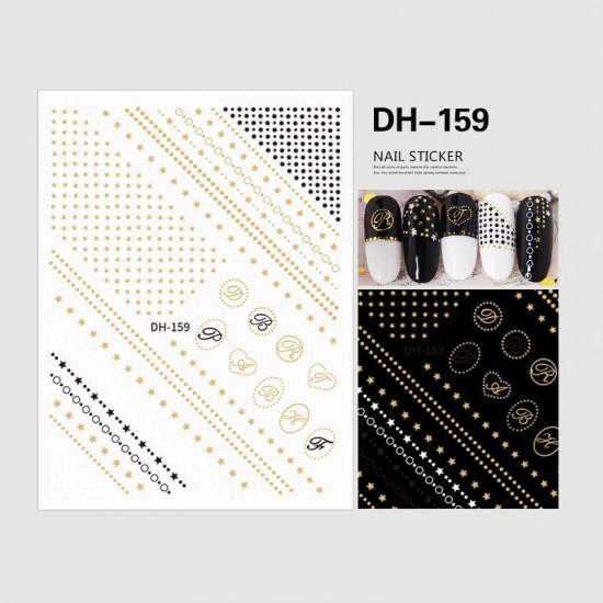 DH159   10pcs/lot Nail Stickers