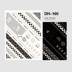 DH160   10pcs/lot LV Nail Stickers