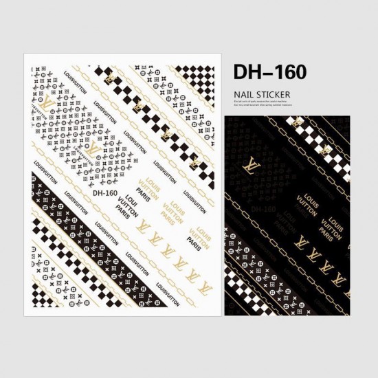 DH160   10pcs/lot LV Nail Stickers