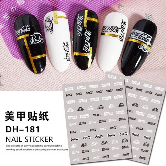 DH181   10pcs/lot Coca Cola Nail Stickers