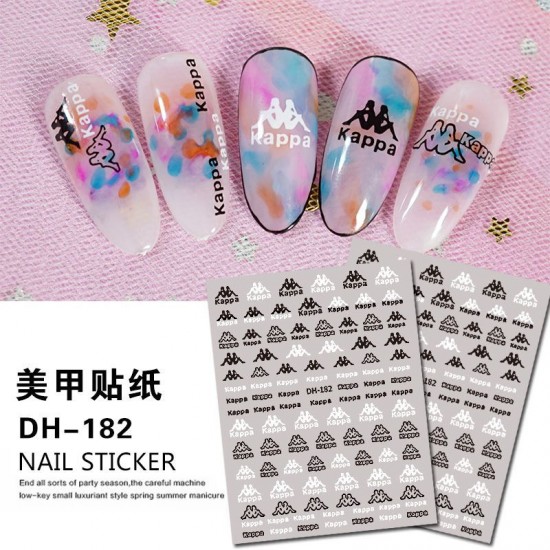 DH182   10pcs/lot Kappa Nail Stickers