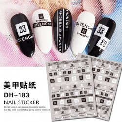 DH183   10pcs/lot GIVENCHY Nail Stickers