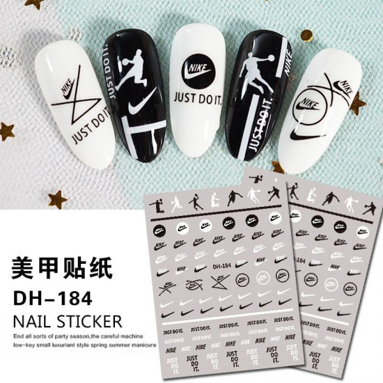 DH184   10pcs/lot Nike Nail Stickers