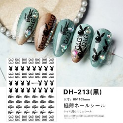 DH213-Black   10pcs/lot D&G Nail Stickers