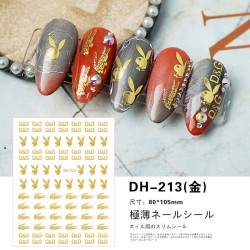 DH213-Gold   10pcs/lot D&G Nail Stickers