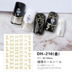 DH216-Gold   10pcs/lot LV Nail Stickers