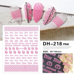 DH218-Pink   10pcs/lot Dior Nail Stickers