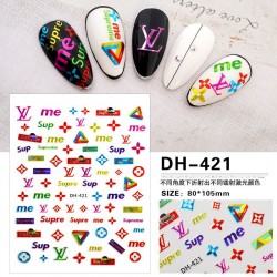 DH421   10pcs/lot LV Nail Stickers