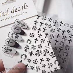 DH441-Black  10pcs/lot Chrome Hearts Nail Art