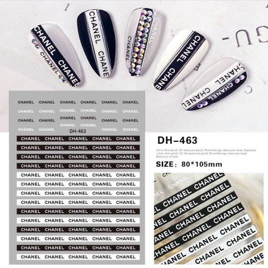 DH463   10pcs/lot Chanel Nail Stickers