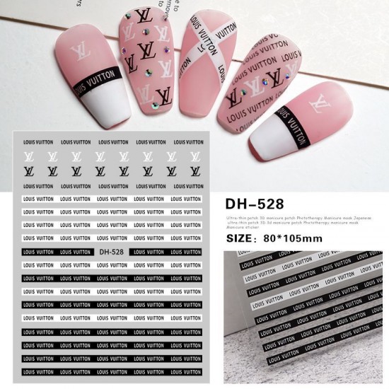 DH528   10pcs/lot LV Nail Stickers