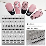 DH532   10pcs/lot Chanel Nail Stickers