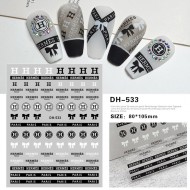 DH533   10pcs/lot Hermes Nail Stickers