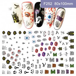 F252  10Sheets/lot  Halloween Nail Art Stickers