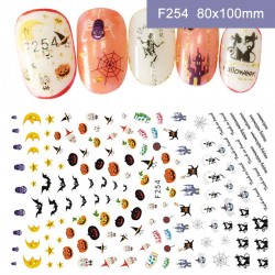 F254  10Sheets/lot  Halloween Nail Art Stickers