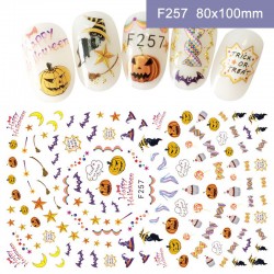 F257  10Sheets/lot  Halloween Nail Art Stickers