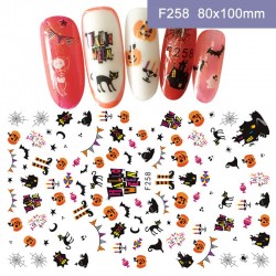 F258  10Sheets/lot  Halloween Nail Art Stickers