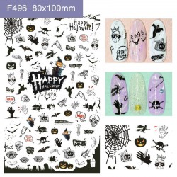 F496  10Sheets/lot  Halloween Nail Art Stickers