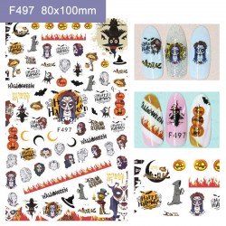 F497  10Sheets/lot  Halloween Nail Art Stickers