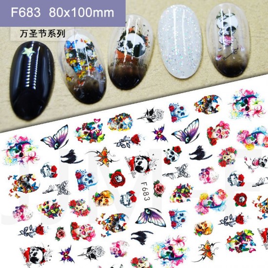 F683  10Sheets/lot  Halloween Nail Art Stickers