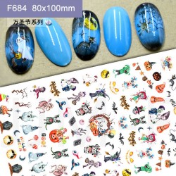 F684  10Sheets/lot  Halloween Nail Art Stickers