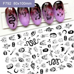 F792  10Sheets/lot  Halloween Nail Art Stickers