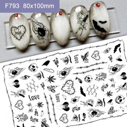 F793  10Sheets/lot  Halloween Nail Art Stickers