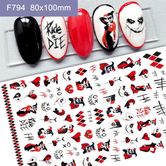 F794  10Sheets/lot  Halloween Nail Art Stickers