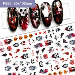 F888  10Sheets/lot  Halloween Nail Art Stickers