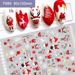 F889  10Sheets/lot  Christmas Nail Art Stickers