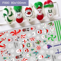 F890 10Sheets/lot  Christmas Nail Art Stickers